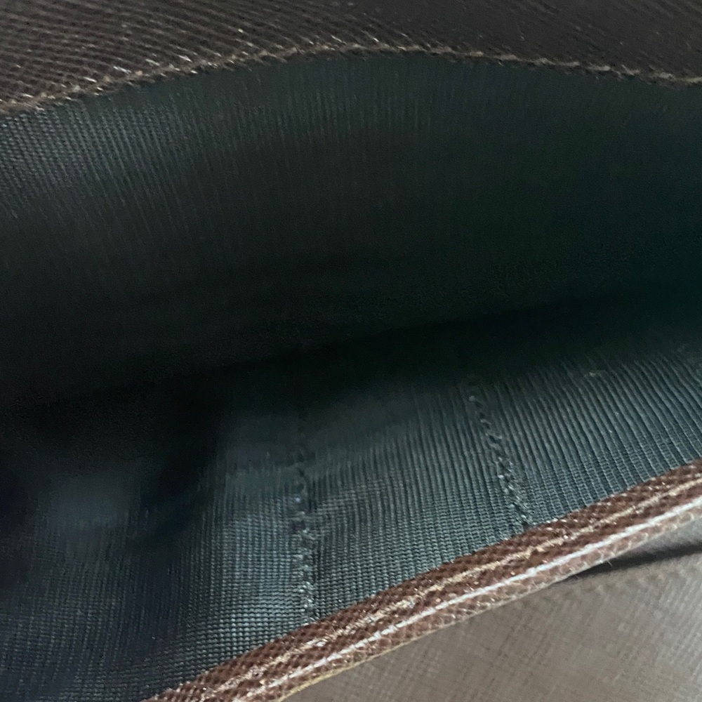 Salvatore Ferragamo Deep brown leather wallet with gold accent - Picture 9 of 16